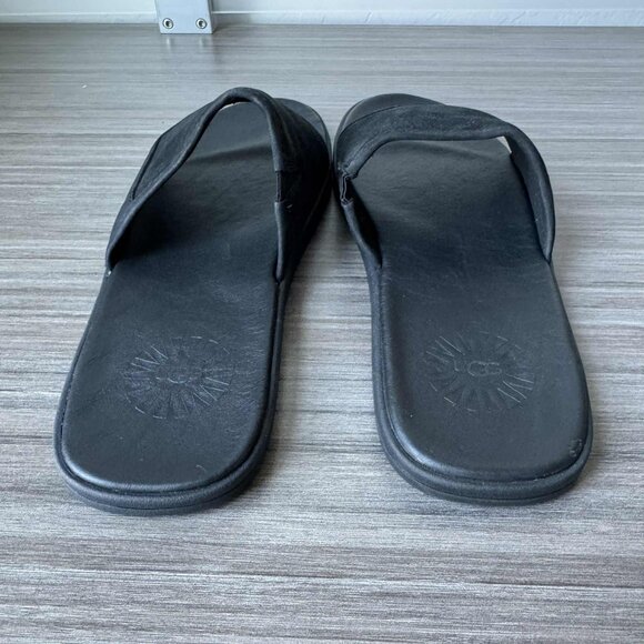 UGG Men's Seaside Slides Sandals Black Nubuck size 10 $80 - Picture 6 of 9